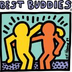 Best Buddies concordia association logo two stick figures holding each other