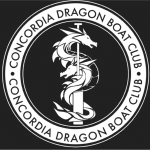 Dragon Boat association logo, dragon wrappe around a paddle